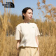 北面（The North Face）【都市经典系列】短袖T恤小熊 情侣款男女户外圆领25年夏季8F5R QLI/米白色 M