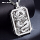 Miss JuJu domineering platinum dragon pendant for men pt950 platinum inlaid with zircon three-dimensional dragon pendant small version of the pendant weighs 33.0-33.2 grams + delivery leather rope