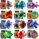 LUBAN LOCK TOL SET PROPLES CADEAUX POUR LES ENFANTS âgées de 3 à 12 ans, des jouets intellectuels pour les élèves du primaire, des anneaux et des balles de déverrouillage variables, un ensemble de grandes coffres de grandes pièces
