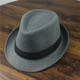 Oath to be a top hat for men, middle-aged and elderly, high-end spring and summer hats, high-end summer people, autumn and winter woolen woolen British fashion jazz hats, cloth and woolen material, light gray M (56-58cm)