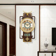 Combas wall clock living room new Chinese retro calendar silent clock quartz clock wall hanging 2863B