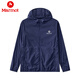 Marmot sun protection clothing men's hooded jacket summer thin sports quick-drying skin clothing outdoor hiking and fishing clothing navy blue 2XL