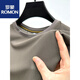 Romon Ice Silk Mesh T-Shirt Herren kurzärmelige runde Hals Sommer-Eis-Sensen-atmungsaktives, schweißabsorbierend