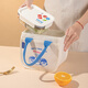 Lock Lock (Lock/Lock) Caja de lonchera de vidrio Calefacción de microondas Especial Tazón Fruit Bento Box Office Trabajador de cuestión de alimentos con caja de almuerzo *2 Mint Blue LNG428S6630ml