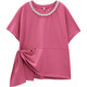 
IEF/Aiyifu 2025 summer new style commuting loose slim fashionable delicate feminine women's T-shirt crocus S