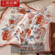 
Shanghai Story Silk Scarf Brooch Gift Box 100% Mulberry Silk Small Square Scarf for Girlfriend Practical Birthday Gift Teacher's Day Red