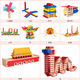 Fu Haier 100 Stücke massives Holz versammelten Domino Lange Bausteine mit Musik Kinderpädagogik Kindergarten Frühschulbildung
