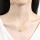 Zokai yellow 18K gold pendant four-leaf clover necklace braided versatile birthday gift D11938