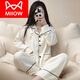 Catman (Miiow) Pajamas para mujeres en primavera y otoño mangas largas de algodón puro Simple Simple Summer Home Clothing Juego de otoño e invierno Nuevo estilo 3882 m [75 100Jin [Jin iguala 0.5 kg]]]