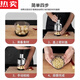 Tuojin imported quality new model from Japan, multifunctional garlic cutter, household manual garlic press, stirring garlic pounder, upgraded black, 1 pack, 410 stainless steel
