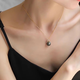 Yardige Jewelry Castle 10-11mm Perfect Round Strong Light Deep Sea Tahitian Black Pearl Pendant 18K Gold Necklace for Women 10-11mm 18K Gold Comes with S925 Silver Gold Plated Chain