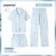 
Katie Korean version of ins pajamas for women in summer new high-value short-sleeved three-piece set of internet celebrity home clothes that can be worn outside. KK14122 M [recommended 80-100Jin [Jin equals 0.5 kg]]