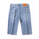 
High-end Tennis Cropped Denim Shorts Men's Summer Thin Loose Straight Ice Silk Pants Men's Casual 7-Cube Pants 757 Ice Sand Blue 36