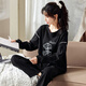 Pyjamas Spring et automne coton pur pur-pantalon à manches longues coréennes dessin animées décontractées d'automne d'été et de maison d'hiver GXT9928 M (recommandée 75-95jin [Jin est égal à 0,5 kg]))