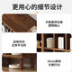 Small craftsman bookshelf solid wood floor-standing one-piece grid cabinet living room home simple storage rack log color 8-grid cabinet