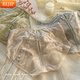 REJIP sexy underwear for women, mulberry silk crotch 2025 new French pure lace hollowed-out shorts for girls Y3899-skin color L 100-120Jin[Jin equals 0.5 kg]