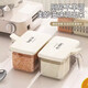 YOUQIN seasoning box household kitchen seasoning jar combination set one-piece multi-compartment salt and MSG storage condiment seasoning bottle gray three compartments