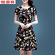 Hengyuanxiang ice silk floral dress mid-length 2025 new fashionable print middle-aged and elderly mothers dress to look slim skirt Ice silk 9904 skirt 5XL 165-180Jin[Jin equals 0.5 kg]