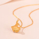 Taijufu Pure Gold 3D Hard Gold Pendant and Necklace 999 Pure Gold Jewelry Gold Gift for Girlfriend Gold Ginkgo Pendant Single Pendant