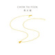 Chow Tai Fook Broken Gourd Foot Gold Gold Collar para mujeres (tarifa de trabajo de 420) 40 cm aproximadamente 3.4g EOF1591