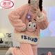LangSha coral velvet pajamas for women in winter long-sleeved thickened cute bear home suit flannel spring and autumn style can be worn out for outerwear SSM-679# M [75-100Jin[Jin equals 0.5 kg]]