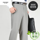 Jiumuwang summer thin mulberry silk men's trousers youth middle-aged high waist straight-leg formal casual suit pants 9905 elegant gray 29 2 feet 2