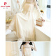 
Pierre CARDIN (PIERRE CARDIN) new Chinese style suspender skirt for women in summer new fashionable age-reducing chiffon sunscreen jacket dress two-piece set apricot skirt 698 S