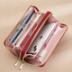 Dingtian Liying long coin wallet ladies 2024 new large capacity fashionable mother wallet double-layer clutch wallet mobile phone bag blue