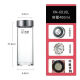 Copa de té portátil engrasada de Heenoor para hombres y mujeres Copa de vidrio universal resistente al calor XN6016 Color de plástico 9076- (con fuga de té) 695ml ninguno