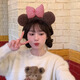Danqin Cute Plush Bear Love Headband Women's High Skull Face Washing Hair Pressing Headband 2025 New Anti-Slip Hair Bundle Headband Bow Headband