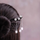 Kamalun (KAMALUN) ebony hairpin ancient bell lily hairpin plum blossom tassel new Chinese style hairpin hair accessories Chinese Valentine's Day gift lily of the valley flower tassel hairpin
