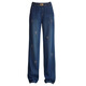 Jeans brodés à taille haute yimuqi pour le rendre pantalon raide mince et lâche pour les femmes 2025 Nouveau style 9928 # Cement Gray S