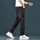 Canelin Kiskha Summer Thin Three-Defense White Jeans Men's Slim Straight-Legging Pants High-end Business Men's Casual Loose Long Pants 1048 Black Regular [77.9% Cotton 12% Viscose] Size 32