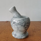 Zhiyao white marble mortar grinder garlic mortar household stone garlic masher garlic masher garlic press masher medicine jar set of white marble mortar
