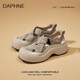 Daphne daphne sandales romaines pour femmes 2025 Nouvelle sôle d'été épais orteil de cage de porc pour femmes Sandales tissées creux