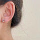 Meipai ear piercing and silver earrings for women kt cat earrings kitty kitty kitty design sense cute female student earrings SN9905 kt kitten [one pair]