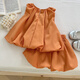 Sofea sommer New Korean Style Girl Bow ärmellose Kleid Schwesterstil 17152 17153 Kleid M 90c