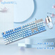 Logitech (Logitech) China Logitech K845 wired mechanical keyboard G502HERO mouse set black tea shaft e-sports game desktop Logitech K845 [blue and white keycap] + G502HERO [blue and white sticker Blue axis-[typing office selection] x No x 104 keys