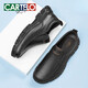 Cocodile Katile Crocodile Hollow Sandal Sandal Sandal Sandal For Men in Summer Flin-Fin-Wide Few Un pie Cuero genuino Padre de mediana edad Zapatos para hombres Black-Hollow Breathable-6629t 39 _ STANDARD de cuero Tamaño