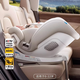 Lutule Tuqu Pro Pro Child Safety Seat Car 0-4-12-jährige Isiz-Auto-Adac für Baby Baby Smart Edition-Yueyan Grey + Cool Matte + Anti-Wear-Pad + Sonnenschutz