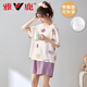 Yalu Pajamas Summer Women 2025 Nuevo estilo con almohadillas en el pecho mangas cortas Algodón de algodón fresco de algodón grande de tamaño grande