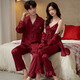 Modal Frühlings- und Herbst -Eis Seidenpaar sexy Hosentender Nachthemd Robe
