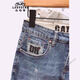 
Classic Car (LAOYECHE) Summer denim mid-pants printed trendy brand retro nostalgic washing Korean version loose thin five-point pants stretch shorts men blue #9902 27 80-90Jin [Jin equals 0.5 kg]