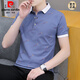皮尔卡丹（pierre cardin）夏季男士短袖翻领polo.衫高端潮流有领子半袖青年T恤休闲百搭体恤 黑色 QY679 M 100-120斤