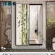 
ShamUXI (SHAMUXI) bamboo report safety living room hidden full length mirror decorative painting new Chinese style entrance mirror hanging painting bedroom wear fitting mirror WH-725-C-bamboo report safety 50*150+ crystal porcelain scratch-proof + left push-pull