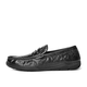 Belle BELLE men's shoes 2025 spring new style casual beanie shoes cowhide pleated legs loafers A1584CM black 39