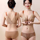 NJSKAKW Thickness optional, large size front button bra, push-up, side breasts, no steel ring, sexy back set, apricot single piece + champagne single piece, 2 pieces, 80C 36C thin cup