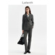 Oein Lerens cloth black double-breasted suit jacket female college student interview formal wear small waist suit suit black suit + straight trousers M