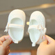 梦伊蓝（MENGYILAN）女婴布鞋2025软底0-3-6月宝宝蝴蝶结绣花学步鞋公主防滑不掉透气 白色圈圈绣花【春秋单鞋GD】 11 内长12.0cm 建议5-9个月