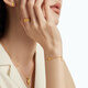 Chow Tai Fook Golden Branch Jade Leaf Three Gold Hardware Wedding Full Golden Gold Collier de femmes pour les cadeaux pour les vacances de la petite amie Cade de vacances EOF1585 45cm environ 5,15 g de prix (frais de travail de 480)